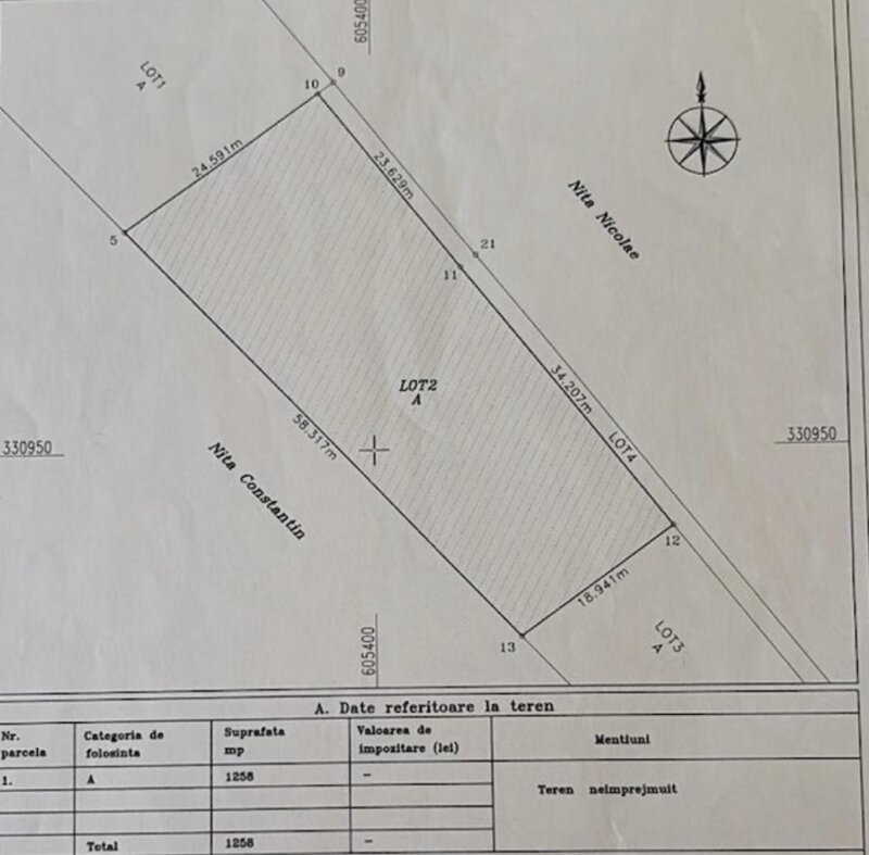 Ilfov Teren deosebit in Branesti sat Pasarea !