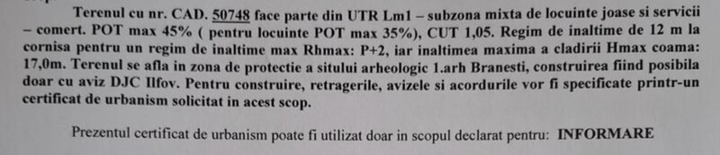 Branesti, sat Pasarea, teren deosebit,